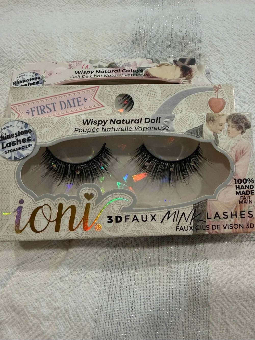 ioni 3D Faux Mink Lashes with Lash Jewels - Black